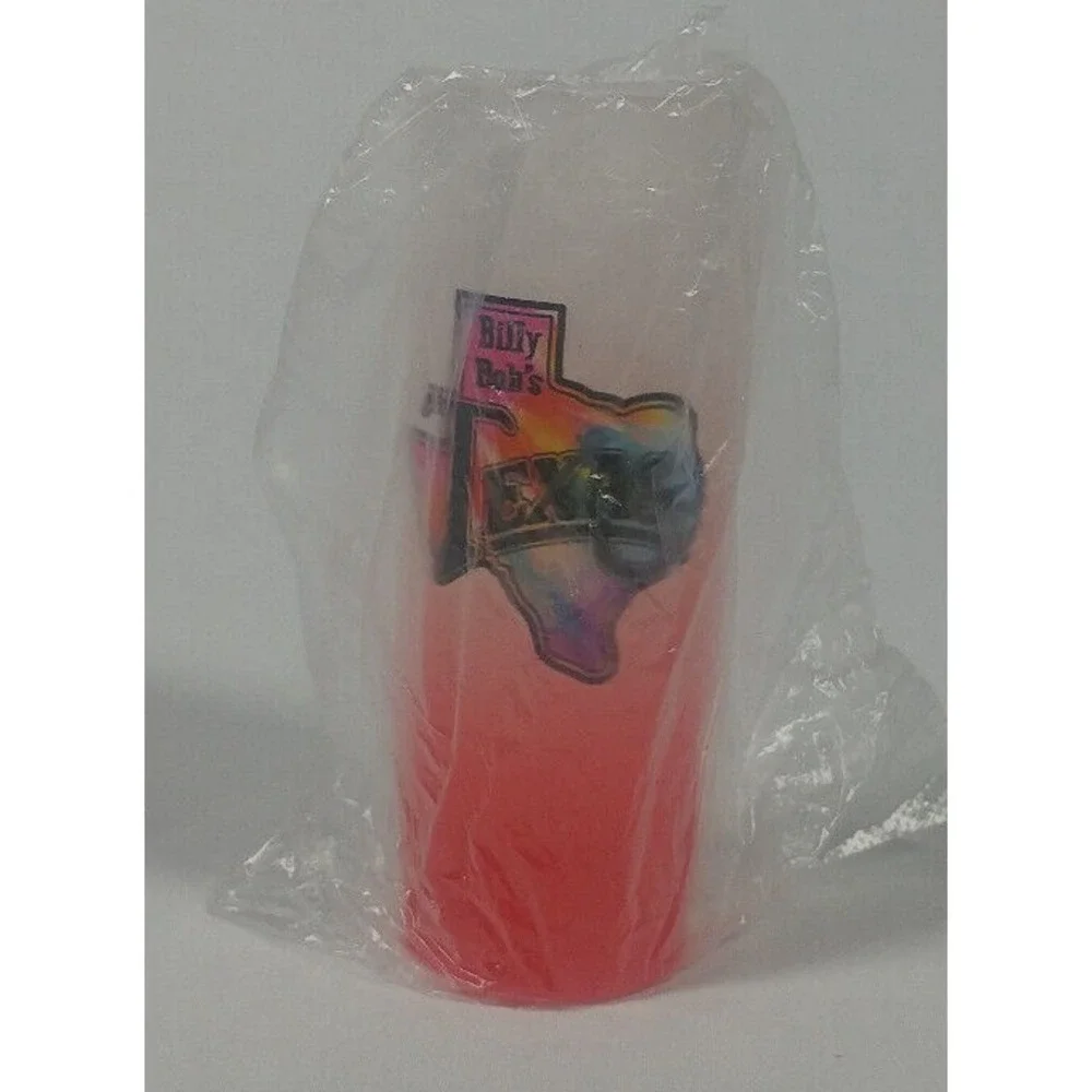 NEW Billy Bob's Texas Frosted Red Fade Shot Glass 4